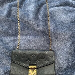 Louis Vuitton Black Crossbody with Gold Chain